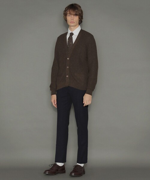 MACKINTOSH LONDON（マッキントッシュ ロンドン）の「9ゲージアルパカ片畦ニットカーディガン（カーディガン/ボレロ・メンズ・ダークブラウン/ベージュ系その他3・M/L/LL）」の13枚目の写真