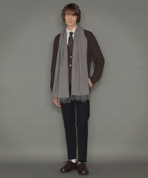 MACKINTOSH LONDON（マッキントッシュ ロンドン）の「9ゲージアルパカ片畦ニットカーディガン（カーディガン/ボレロ・メンズ・ダークブラウン/ベージュ系その他3・M/L/LL）」の12枚目の写真