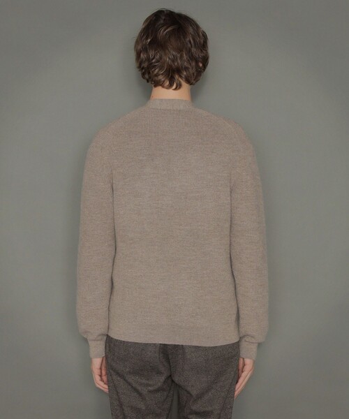 MACKINTOSH LONDON（マッキントッシュ ロンドン）の「9ゲージアルパカ片畦ニットカーディガン（カーディガン/ボレロ・メンズ・ダークブラウン/ベージュ系その他3・M/L/LL）」の9枚目の写真