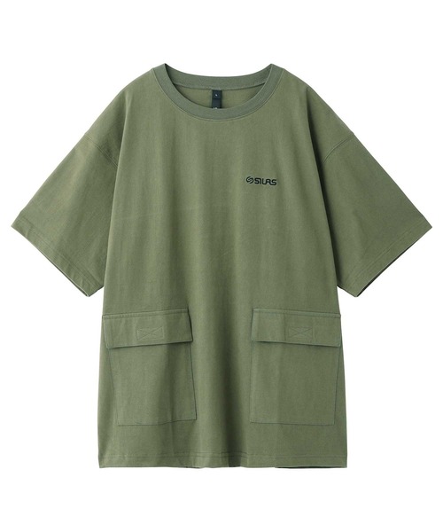 SILAS(サイラス)の「FRONT POCKET SS TEE サイラスフロントポケット半袖Tシャツ(Tシャツ/カットソー・メンズ・ベージュ/ブラック/オリーブ/ホワイト・LARGE/MEDIUM/X-LARGE)」の4枚目の写真