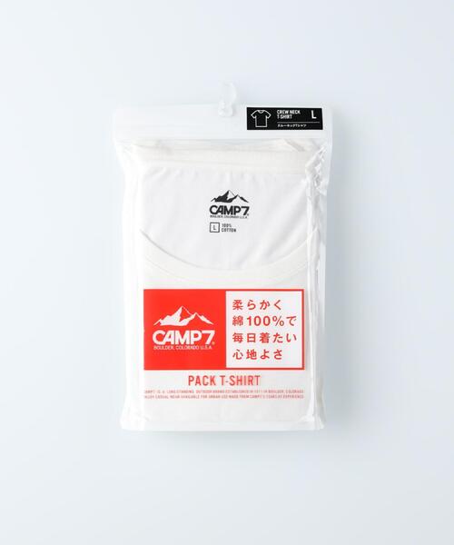 CAMP7(キャンプセブン)の「CAMP7(キャンプ7)【パックTシャツ】ショートスリーブクルーネックTシャツ(Tシャツ/カットソー・メンズ・ブラック/ホワイト・M/S/L/XL)」の4枚目の写真
