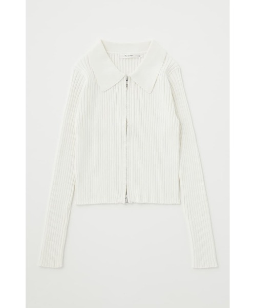 MOUSSY（マウジー）の「ZIP UP KNIT TOP（ニット/セーター