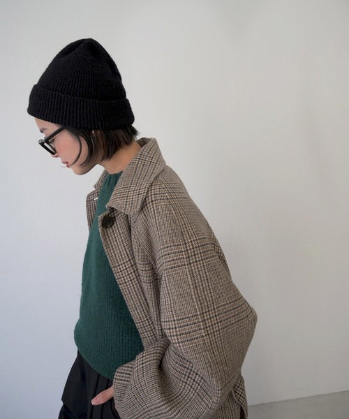 CANAL JEAN（キャナルジーン）の「El mar(エルマール) BASICリブニットcap（ニットキャップ/ビーニー・レディース・ブラック/ベージュ/グレー・ONE SIZE）」の9枚目の写真