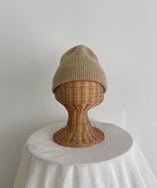 CANAL JEAN（キャナルジーン）の「El mar(エルマール) BASICリブニットcap（ニットキャップ/ビーニー・レディース・ブラック/ベージュ/グレー・ONE SIZE）」の12枚目の写真