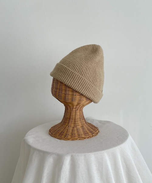 CANAL JEAN（キャナルジーン）の「El mar(エルマール) BASICリブニットcap（ニットキャップ/ビーニー・レディース・ブラック/ベージュ/グレー・ONE SIZE）」の6枚目の写真