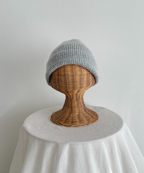 CANAL JEAN（キャナルジーン）の「El mar(エルマール) BASICリブニットcap（ニットキャップ/ビーニー・レディース・ブラック/ベージュ/グレー・ONE SIZE）」の8枚目の写真