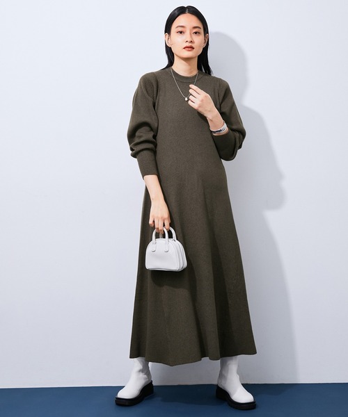 Adam et Rope’ リブニットワンピース ADAM ET ROPE'（アダムエロペ）の「【アウトレット店舗・WEB限定