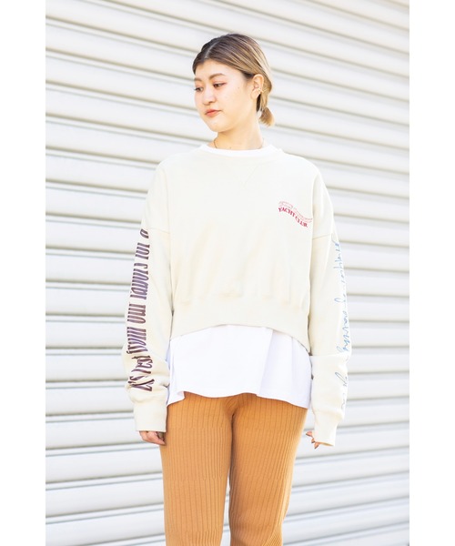 mici（ミチ）の「(mici)ショートスウェット（スウェット・レディース・ベージュ/ブルー・FREE）」の22枚目の写真