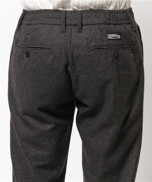 CIAOPANIC（チャオパニック）の「【Ciaopanic】フラノウールウエストサイドゴムテーパード（その他パンツ・メンズ・チャコールグレー/ブラック・SMALL/LARGE/MEDIUM）」の7枚目の写真