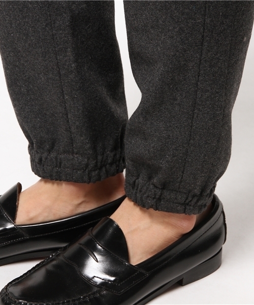 CIAOPANIC（チャオパニック）の「【Ciaopanic】フラノウールウエストサイドゴムテーパード（その他パンツ・メンズ・チャコールグレー/ブラック・SMALL/LARGE/MEDIUM）」の9枚目の写真