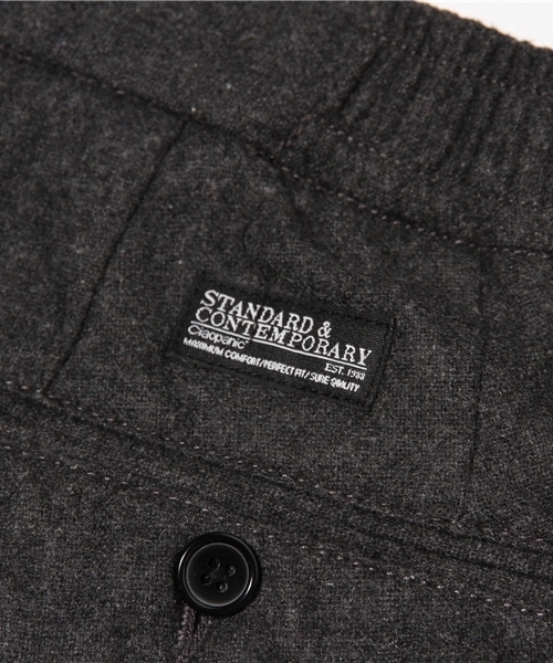 CIAOPANIC（チャオパニック）の「【Ciaopanic】フラノウールウエストサイドゴムテーパード（その他パンツ・メンズ・チャコールグレー/ブラック・SMALL/LARGE/MEDIUM）」の11枚目の写真