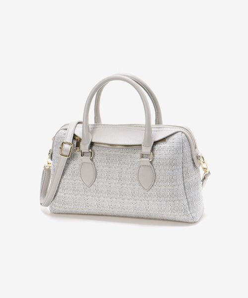 MAJESTIC LEGON（マジェスティックレゴン）の「クラシカルボストンバッグ（ボストンバッグ・レディース・ブラウン/ライトグリーン/ブラック系その他/グレー系その他・FREE）」の2枚目の写真