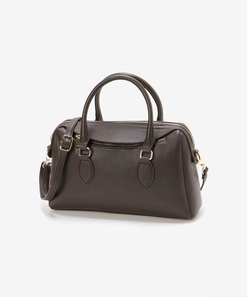 MAJESTIC LEGON（マジェスティックレゴン）の「クラシカルボストンバッグ（ボストンバッグ・レディース・ブラウン/ライトグリーン/ブラック系その他/グレー系その他・FREE）」の3枚目の写真