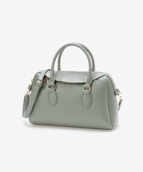 MAJESTIC LEGON（マジェスティックレゴン）の「クラシカルボストンバッグ（ボストンバッグ・レディース・ブラウン/ライトグリーン/ブラック系その他/グレー系その他・FREE）」の4枚目の写真