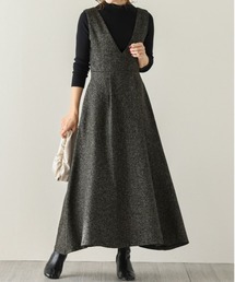 La-gemme | 深Vネックジャンパースカート(ジャンパースカート)