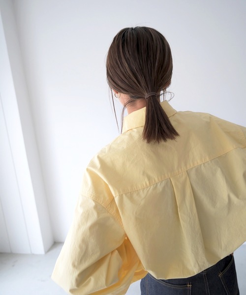 CANAL JEAN（キャナルジーン）の「RED CHOP WORKS(レッドチョップワークス) コットンBIGポケットルーズシャツ（シャツ/ブラウス・レディース・オフホワイト/サックスブルー/イエロー・38）」の14枚目の写真