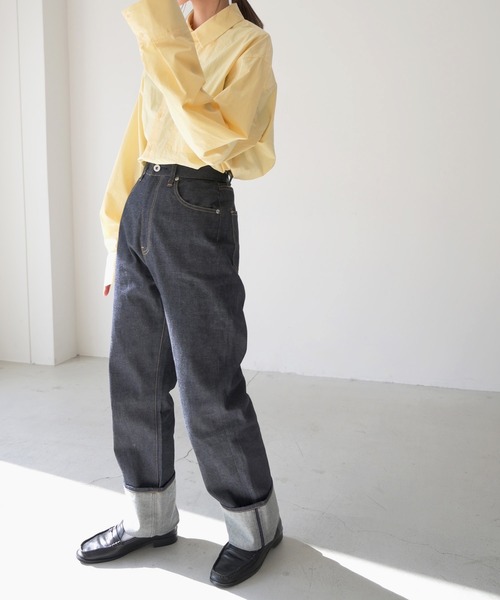 CANAL JEAN（キャナルジーン）の「RED CHOP WORKS(レッドチョップワークス) コットンBIGポケットルーズシャツ（シャツ/ブラウス・レディース・オフホワイト/サックスブルー/イエロー・38）」の15枚目の写真