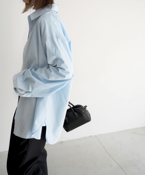 CANAL JEAN（キャナルジーン）の「RED CHOP WORKS(レッドチョップワークス) コットンBIGポケットルーズシャツ（シャツ/ブラウス・レディース・オフホワイト/サックスブルー/イエロー・38）」の10枚目の写真