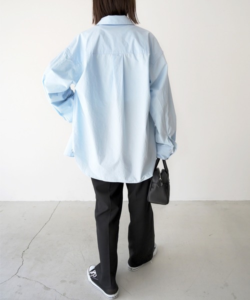 CANAL JEAN（キャナルジーン）の「RED CHOP WORKS(レッドチョップワークス) コットンBIGポケットルーズシャツ（シャツ/ブラウス・レディース・オフホワイト/サックスブルー/イエロー・38）」の11枚目の写真