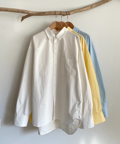 CANAL JEAN（キャナルジーン）の「RED CHOP WORKS(レッドチョップワークス) コットンBIGポケットルーズシャツ（シャツ/ブラウス・レディース・オフホワイト/サックスブルー/イエロー・38）」の17枚目の写真