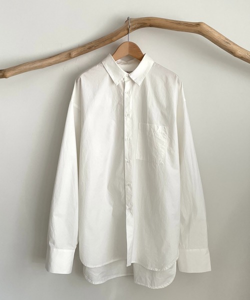 CANAL JEAN（キャナルジーン）の「RED CHOP WORKS(レッドチョップワークス) コットンBIGポケットルーズシャツ（シャツ/ブラウス・レディース・オフホワイト/サックスブルー/イエロー・38）」の18枚目の写真