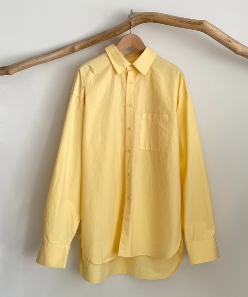 CANAL JEAN（キャナルジーン）の「RED CHOP WORKS(レッドチョップワークス) コットンBIGポケットルーズシャツ（シャツ/ブラウス・レディース・オフホワイト/サックスブルー/イエロー・38）」の20枚目の写真