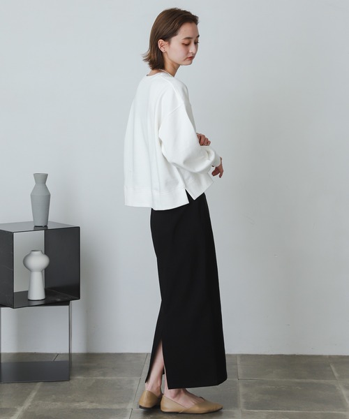 SENSE OF PLACE by URBAN RESEARCH（センスオブプレイスバイアーバンリサーチ）の「ストレッチサスツキハイウエストスカート（スカート・レディース・ブラック/カーキ/ピンクベージュ/ライトベージュ/グリーン/ブルー・SMALL/MEDIUM/X-SMALL/TALL）」の8枚目の写真