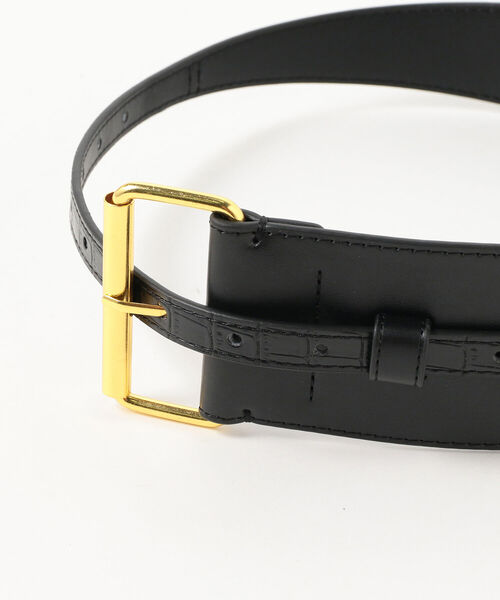 Ray BEAMS（レイビームス）の「Ray BEAMS / フェイクレザー アシメ ベルト（ベルト・レディース・ホワイト/ブラック・ONE SIZE）」の6枚目の写真