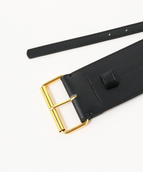 Ray BEAMS（レイビームス）の「Ray BEAMS / フェイクレザー アシメ ベルト（ベルト・レディース・ホワイト/ブラック・ONE SIZE）」の7枚目の写真