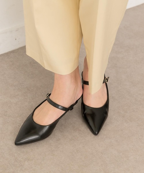 RODE SKO(ロデスコ)の「5.5センチポインテッドストラップミュール(パンプス・レディース・ブラック/ブラウン・38/36/37)」の13枚目の写真