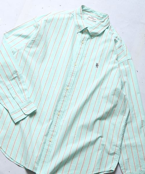 SPINNS(スピンズ)の「【7色展開 / ルーズシルエット】ビッグシルエットシャツ(シャツ/ブラウス・メンズ・ホワイト/サックスブルー/イエロー/ミント/グリーン系/サックスブルー系/イエロー系・ONESIZE)」の4枚目の写真