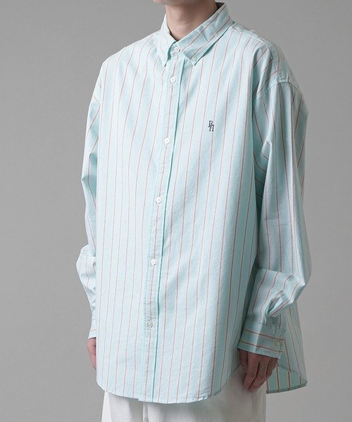 SPINNS(スピンズ)の「【7色展開 / ルーズシルエット】ビッグシルエットシャツ(シャツ/ブラウス・メンズ・ホワイト/サックスブルー/イエロー/ミント/グリーン系/サックスブルー系/イエロー系・ONESIZE)」の13枚目の写真