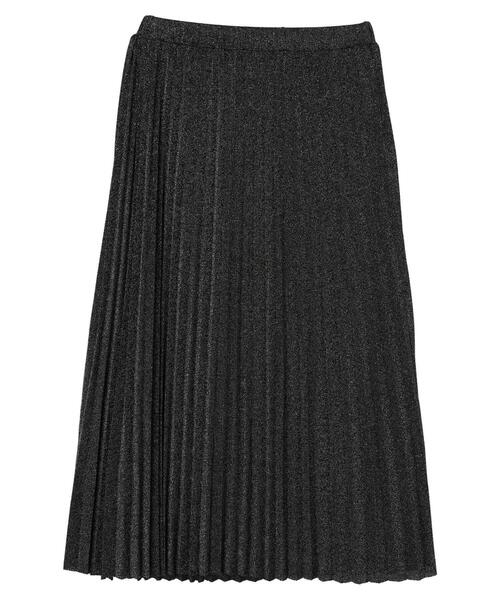 Green　Parks（グリーンパークス）の「ラメプリーツスカート＊＊（スカート・レディース・ブラック/ベージュ/イエロー・FREE）」の8枚目の写真