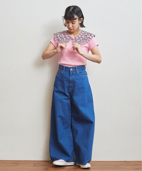 Dot＆Stripes CHILD WOMAN（ドットアンドストライプス　チャイルドウーマン）の「テープ刺繍 つけ衿（付け襟・レディース・ブラック/レッド/ホワイト/ピンク/その他・FREE）」の12枚目の写真