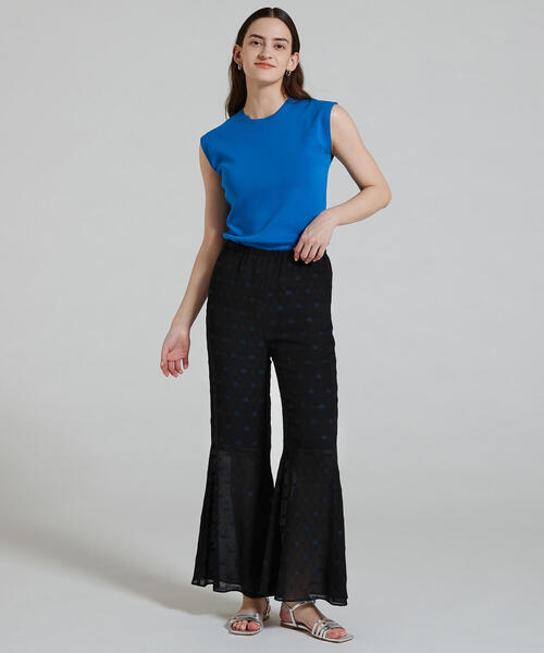 BALLSEY(ボールジィ)の「ジャカードドット フレアパンツ BALLSEY(ボールジィ)の「ジャカードドット フレアパンツ