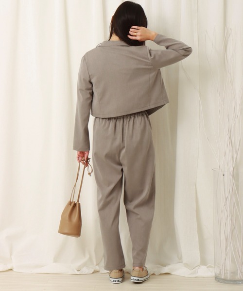 libelle more（リベル モア）の「ショート丈ジャケットセットアップ（セットアップ・レディース・ミント/ブラック/モカ/ベージュ・M/L）」の14枚目の写真