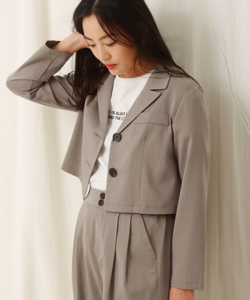 libelle more（リベル モア）の「ショート丈ジャケットセットアップ（セットアップ・レディース・ミント/ブラック/モカ/ベージュ・M/L）」の16枚目の写真