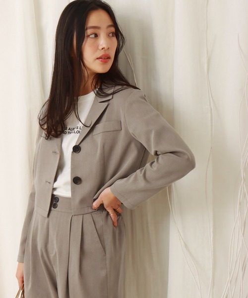 libelle more（リベル モア）の「ショート丈ジャケットセットアップ（セットアップ・レディース・ミント/ブラック/モカ/ベージュ・M/L）」の17枚目の写真