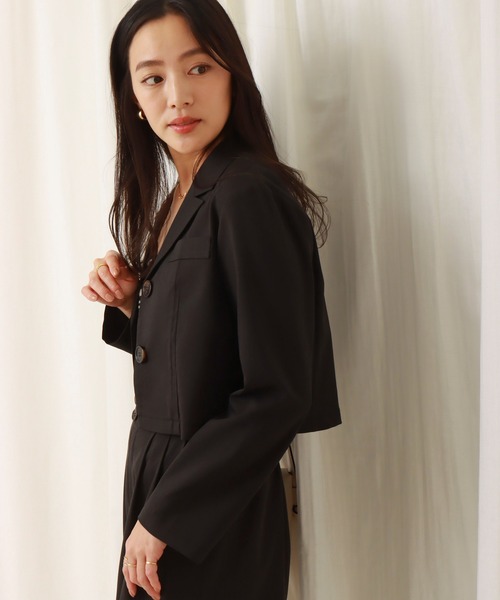 libelle more（リベル モア）の「ショート丈ジャケットセットアップ（セットアップ・レディース・ミント/ブラック/モカ/ベージュ・M/L）」の10枚目の写真