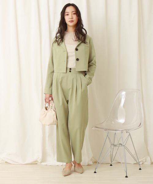 libelle more（リベル モア）の「ショート丈ジャケットセットアップ（セットアップ・レディース・ミント/ブラック/モカ/ベージュ・M/L）」の21枚目の写真