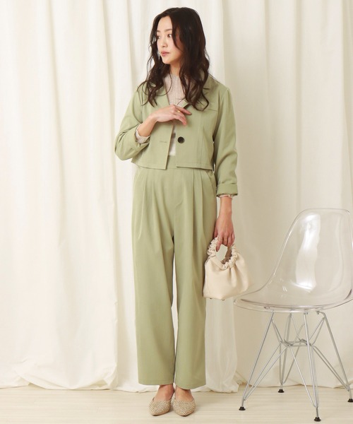 libelle more（リベル モア）の「ショート丈ジャケットセットアップ（セットアップ・レディース・ミント/ブラック/モカ/ベージュ・M/L）」の22枚目の写真