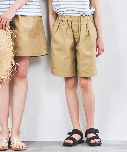 coen（コーエン）の「【coen キッズ/ジュニア】2タックチノショートパンツ（チノパンツ・キッズ・ベージュ/ブラック・100/140/120/130/110/150）」の2枚目の写真