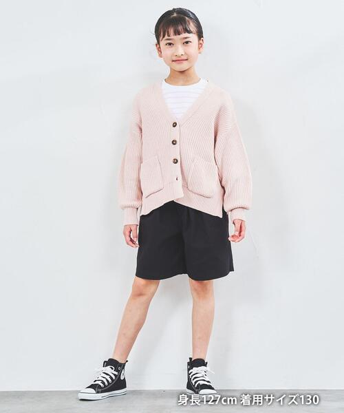 coen（コーエン）の「【coen キッズ/ジュニア】2タックチノショートパンツ（チノパンツ・キッズ・ベージュ/ブラック・100/140/120/130/110/150）」の3枚目の写真