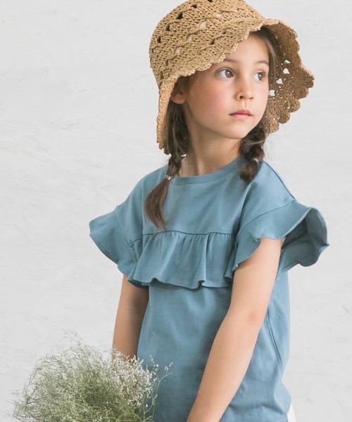 pairmanon（ペアマノン）の「選べるフリルデザイン ガールズ半袖Tシャツ（Tシャツ/カットソー・キッズ・ブラック/ブルー系その他3/モカ/ピンク/グレイッシュベージュ/ミント/グレー/ラベンダー/アイボリー/ブルー/ライトベージュ/マスタード/グリーン系その他/ブラウン系その他4/ライム/ブラウン系その他3/ブラック系その他7/ブルー系その他6/ブルー系その他5/ホワイト系その他・90/110/150/120/80/130/100/140）」の17枚目の写真