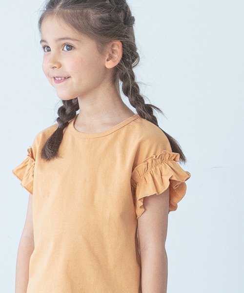 pairmanon（ペアマノン）の「選べるフリルデザイン ガールズ半袖Tシャツ（Tシャツ/カットソー・キッズ・ブラック/ブルー系その他3/モカ/ピンク/グレイッシュベージュ/ミント/グレー/ラベンダー/アイボリー/ブルー/ライトベージュ/マスタード/グリーン系その他/ブラウン系その他4/ライム/ブラウン系その他3/ブラック系その他7/ブルー系その他6/ブルー系その他5/ホワイト系その他・90/110/150/120/80/130/100/140）」の19枚目の写真