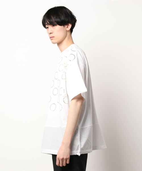GOMME HOMME(ゴムオム)の「ジグザグドットP ドローストリングT(Tシャツ/カットソー・メンズ・ホワイト/ブラック・MEDIUM)」の5枚目の写真