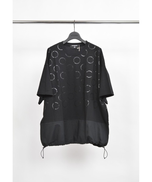 GOMME HOMME(ゴムオム)の「ジグザグドットP ドローストリングT(Tシャツ/カットソー・メンズ・ホワイト/ブラック・MEDIUM)」の2枚目の写真