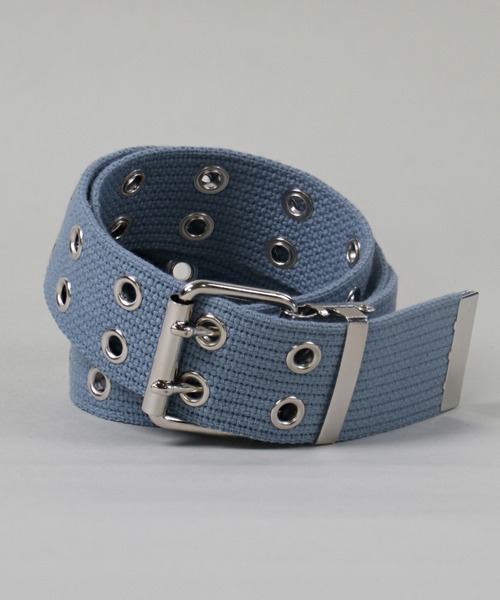 SPINNS(スピンズ)の「フェイクレザー2ホールハトメベルト(ベルト・レディース・ホワイト/ブラック/パープル/グレー/カモフラージュ/ベージュ/カーキ・ONESIZE)」の4枚目の写真