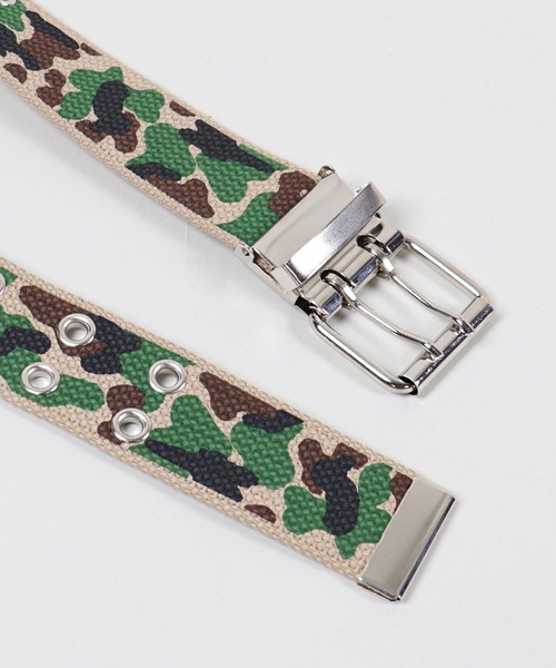 SPINNS(スピンズ)の「フェイクレザー2ホールハトメベルト(ベルト・レディース・ホワイト/ブラック/パープル/グレー/カモフラージュ/ベージュ/カーキ・ONESIZE)」の17枚目の写真