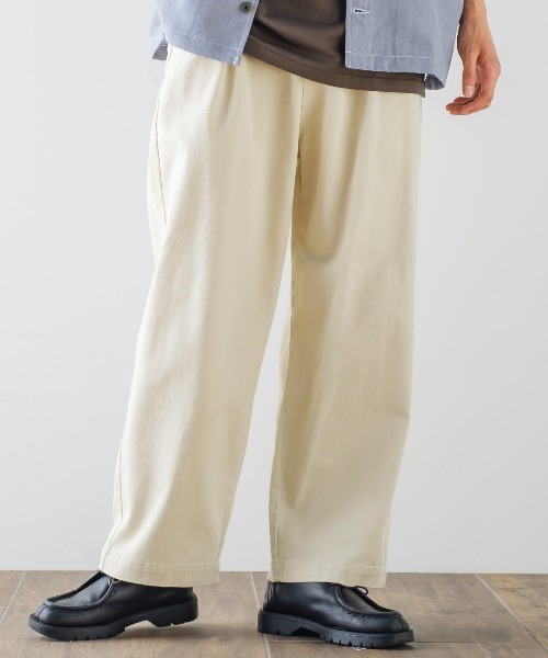 improves(インプローブス)の「【improves】カツラギ バルーンシルエット ワイド バギーパンツ(チノパンツ・メンズ・ブラック/オフホワイト/グレイッシュベージュ・MEDIUM/LARGE)」の2枚目の写真